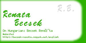 renata becsek business card